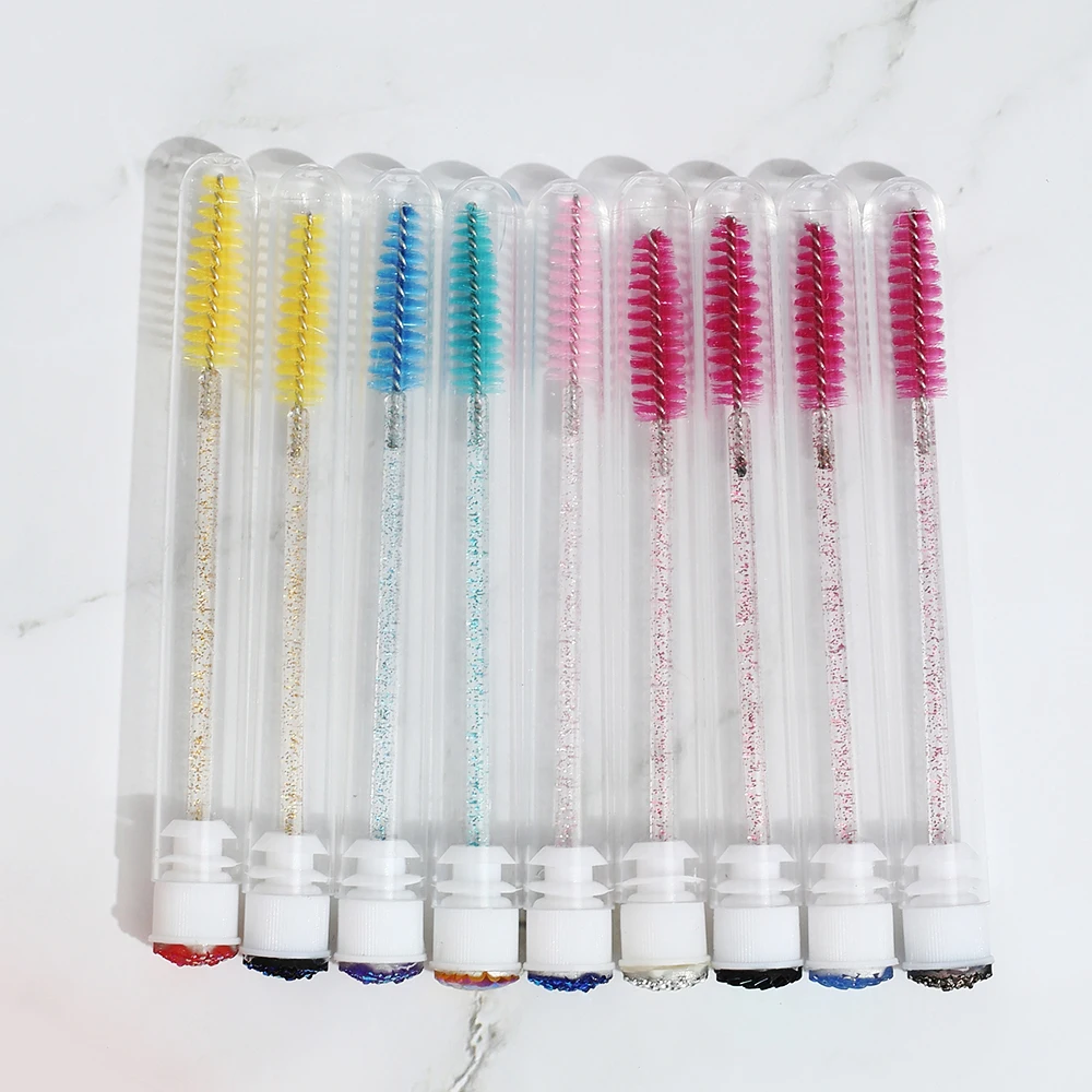 
Disposable glitter eyelash mascara brushes empty mascara wands tubes tubes with brush mascara lash wands 