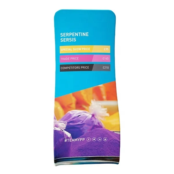 Змеиная форма snakelike Натяжная ткань дисплей Фон Рамка Реклама алюминиевая рамка