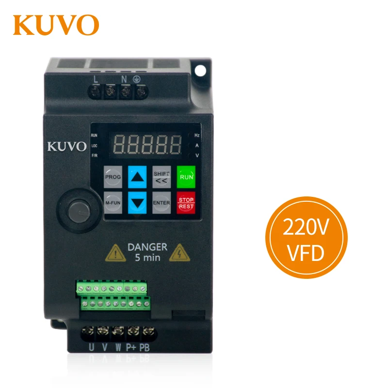 
230V Single Phase Input 0.75kw 1HP Mini VFD Variable Frequency Drive Inverter 220V Three Phase Output 