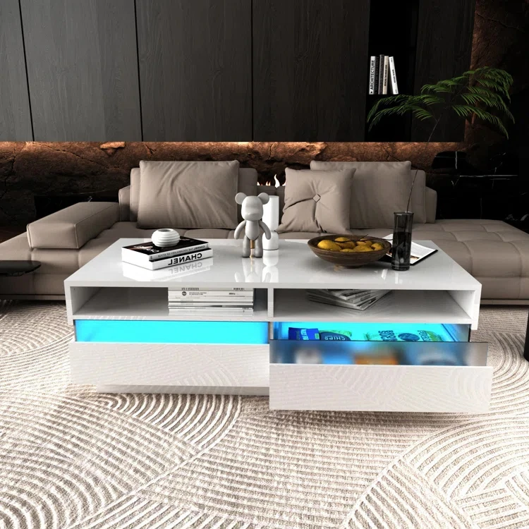 High Quality Custom Coffee Table Set Luxury Modern Acrylic Coffee Table Wood