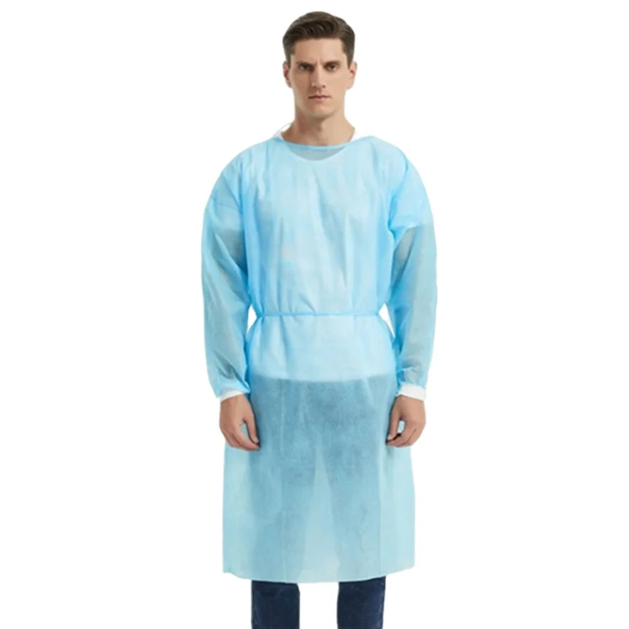 New Product OEM Nonwoven Dust Resistant Anti-splash Disposable Isolation Gown Disposable Gown