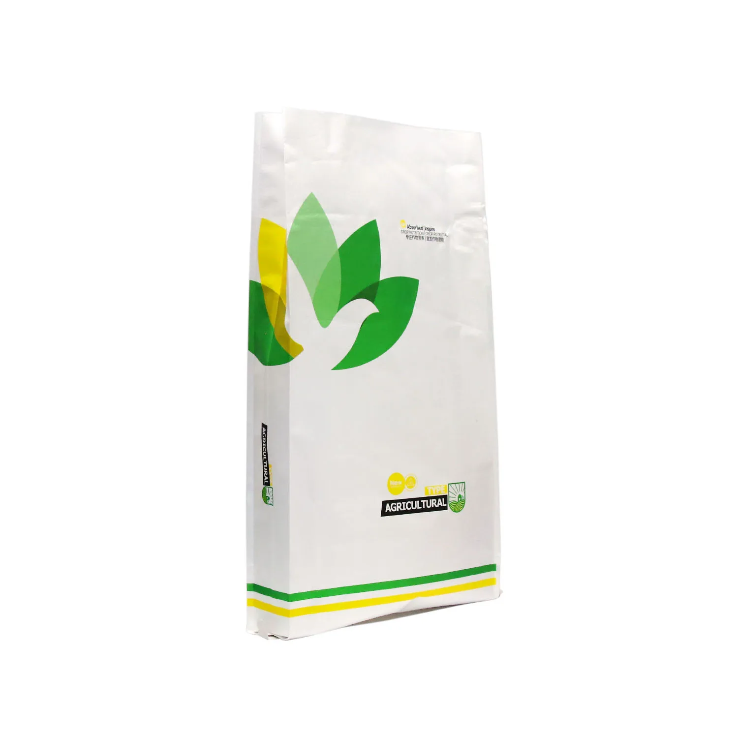 Empty bopp laminated plastic polypropylene pp woven sack soil bag 25kg 50kg urea organic fertilizer packing bag with pe linner