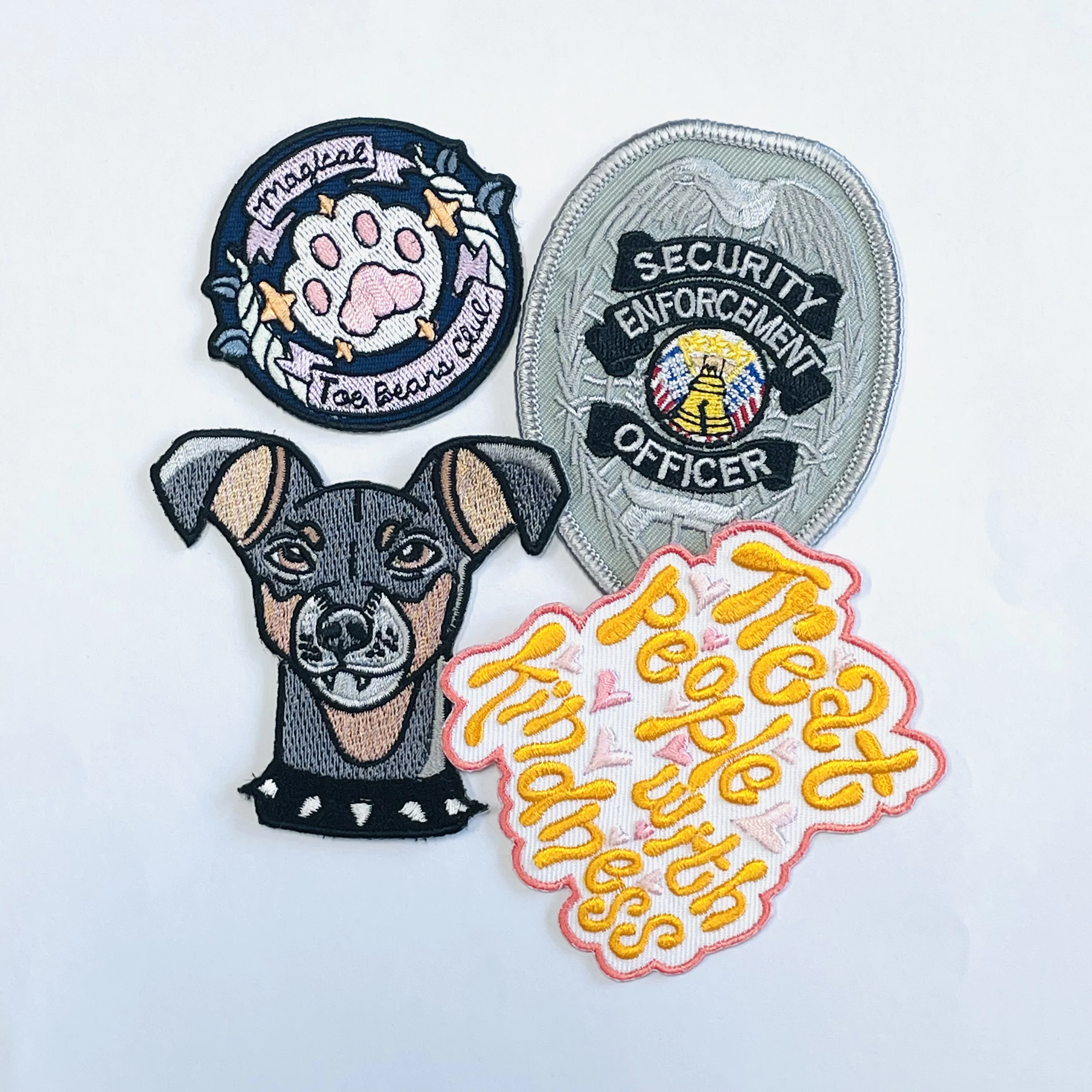 Iron On Stick On Rainbow Horse beige Bear Letters Custom Embroidery Patches Custom Patch Hat Clothing 3D Embroidery Patches