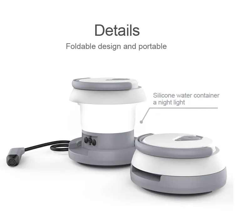 NIghtlight plastic waterproof electric battery powered rechargeable fordable bathroom toilet wc washing portable bidet