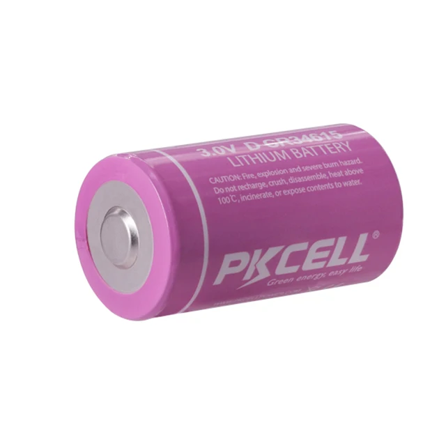 PKCELL Brand High Quality LS33600 ER34615M 3.6V 14Ah Lithium Battery D Size ER34615