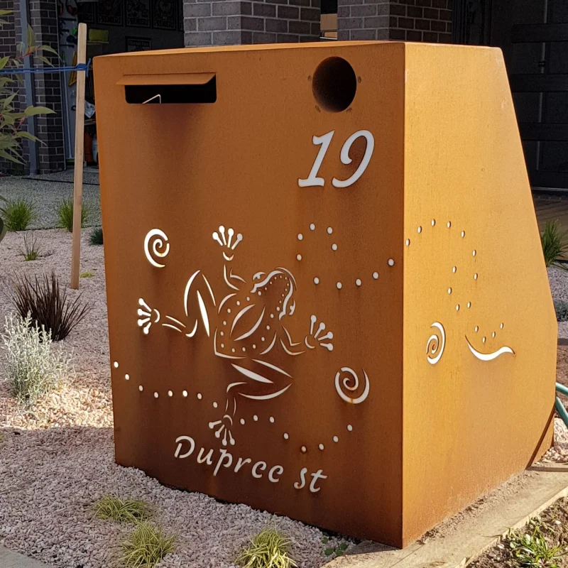 Factory Custom Low Price Metal Standing Mailbox Outdoor Building Post Box for Apartment Corten Steel Mailbox