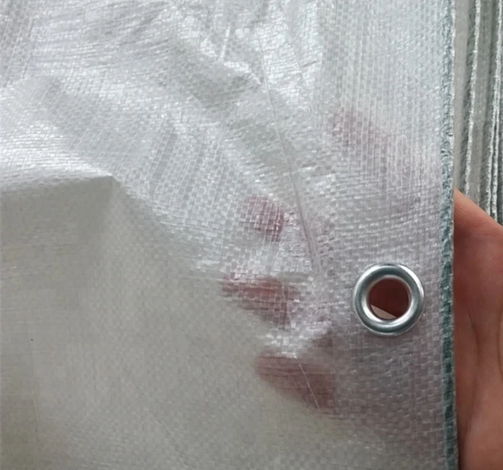 210gsm PE Transparent Leno Mesh Fabric Tarpaulin in clear Color