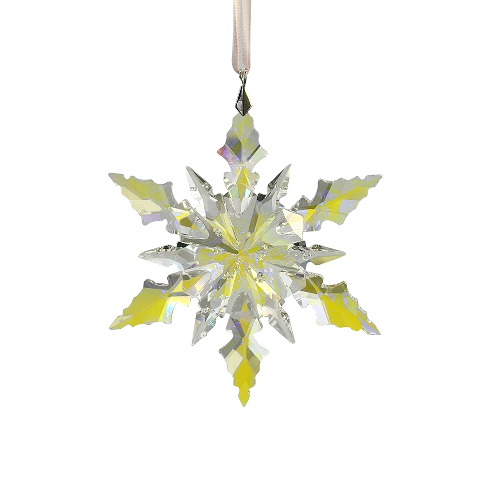 Dazzling crystal snowflake-shaped tree decoration hanging Christmas tree window ornament giveaway gift