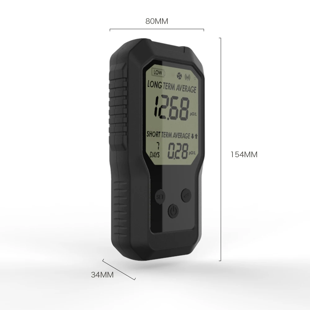 Chinese factory provide hot selling air quality monitor products handheld radon meter LCD screen display radon detector monitor