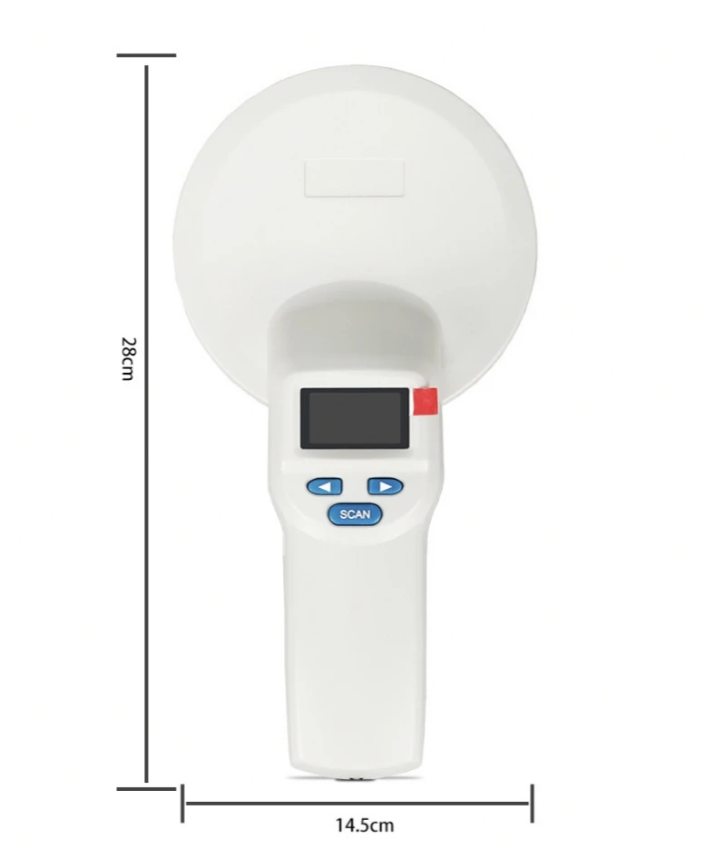 Pet 134.2khz rfid chip tag reader wireless animal scanner fish  rfid microchip handheld reader