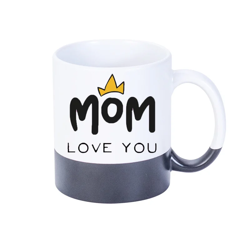 GZYSL Sublimation 11oz Milk Coffee Mug With Handle Home Coffee Cup Creative Splice Color Matte Ceramic Mug