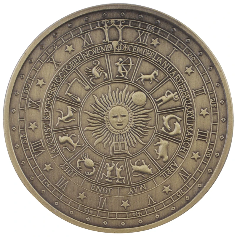 Спот Европейская и американская Таро созвездия счастливое Солнце Луна Guanghua любовь монета желание монета