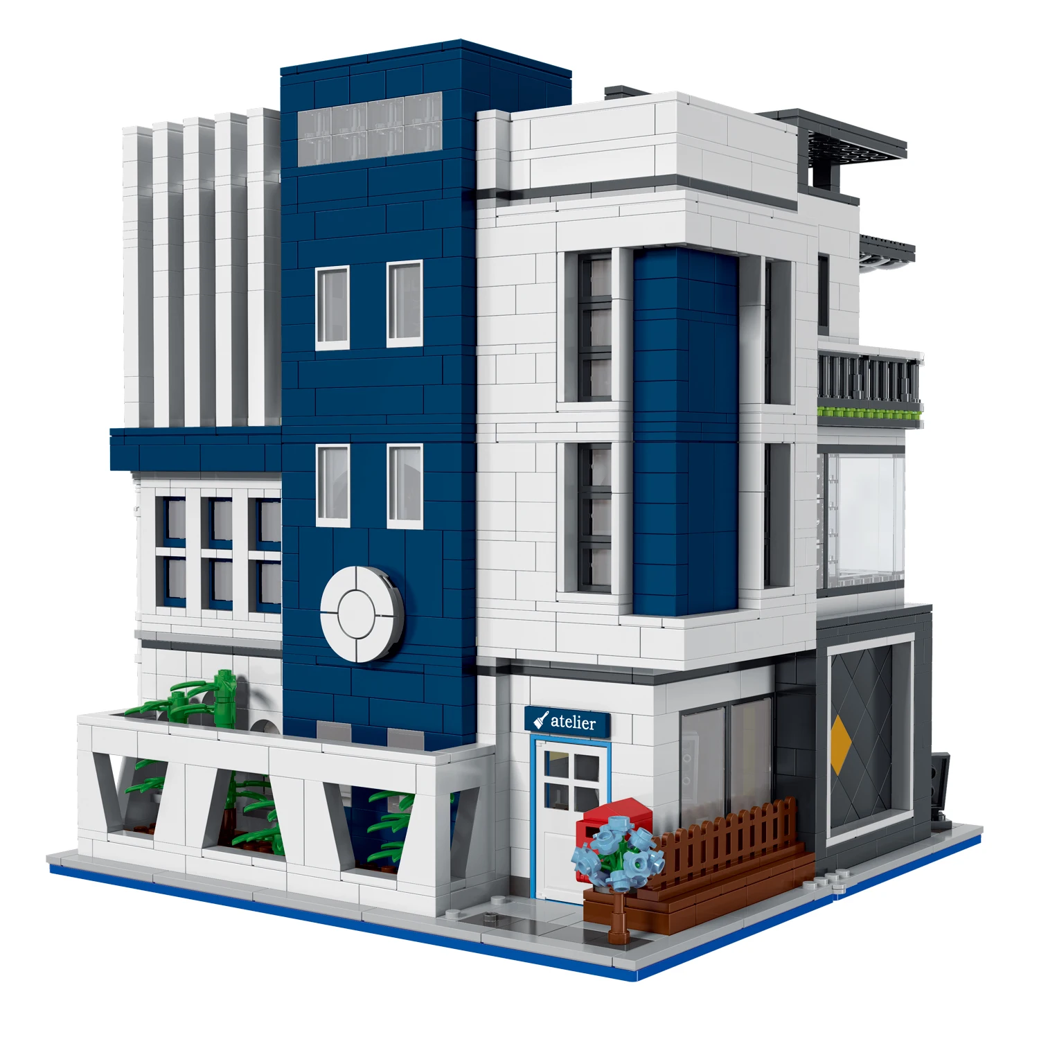 3625pcs Streetview Building Blocks Set Art Gallery Showcase Model Diy Toys Children Building Block Sets