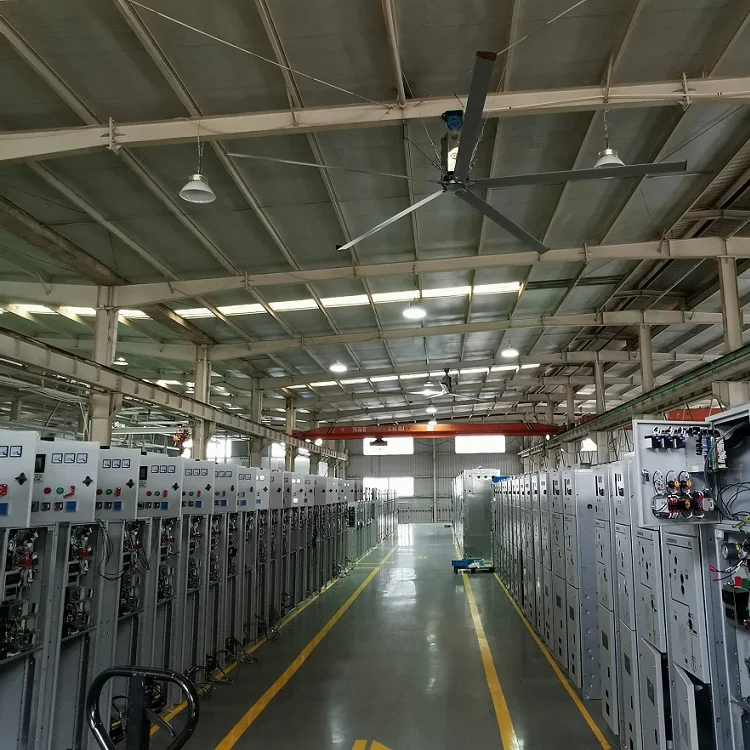 Производство BICHEN HVLS накладные супер охлаждающие промышленные вентиляторы для