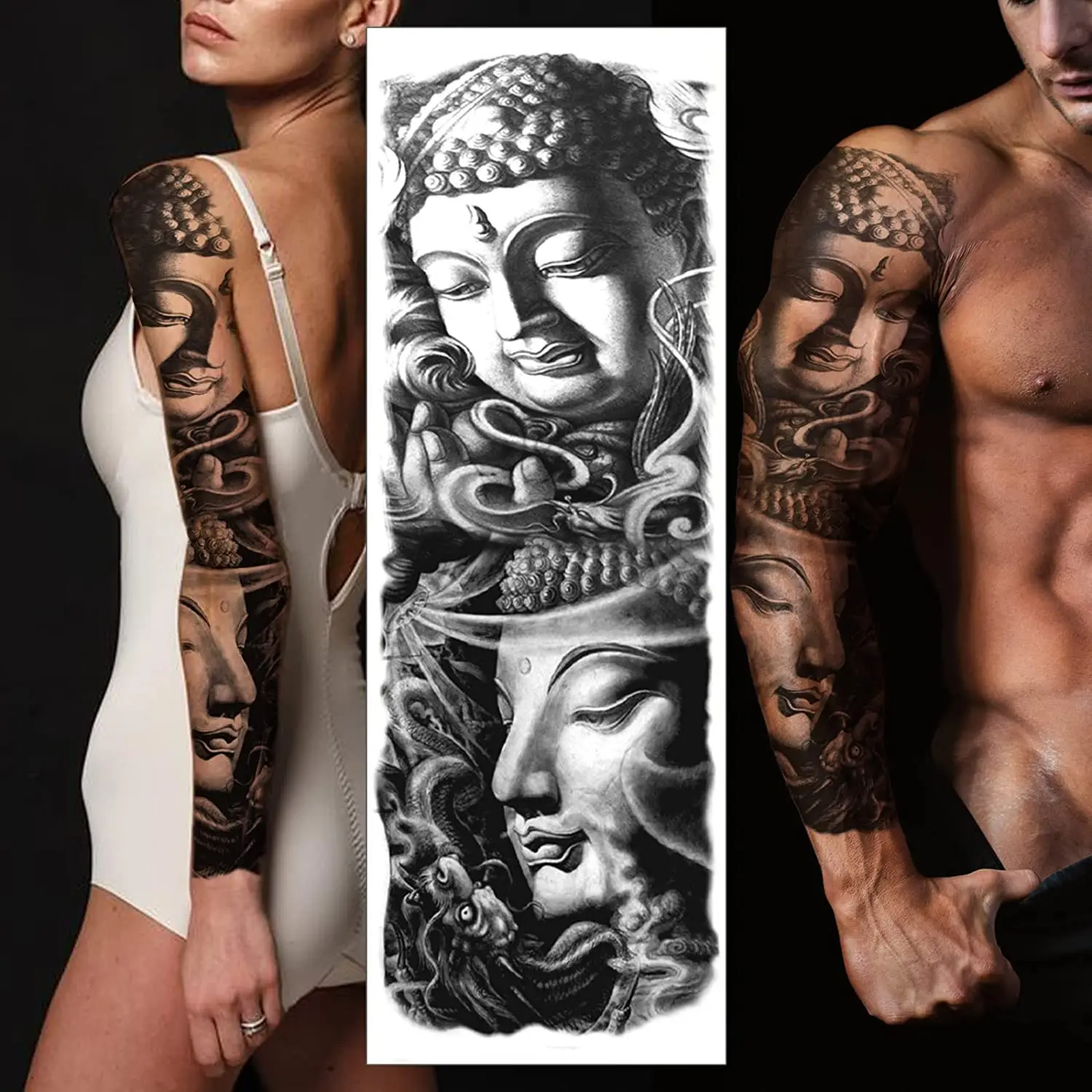 Free Samples New Design Large Size Full Arm Temporary Tattoo Sticker For Man Tattoos