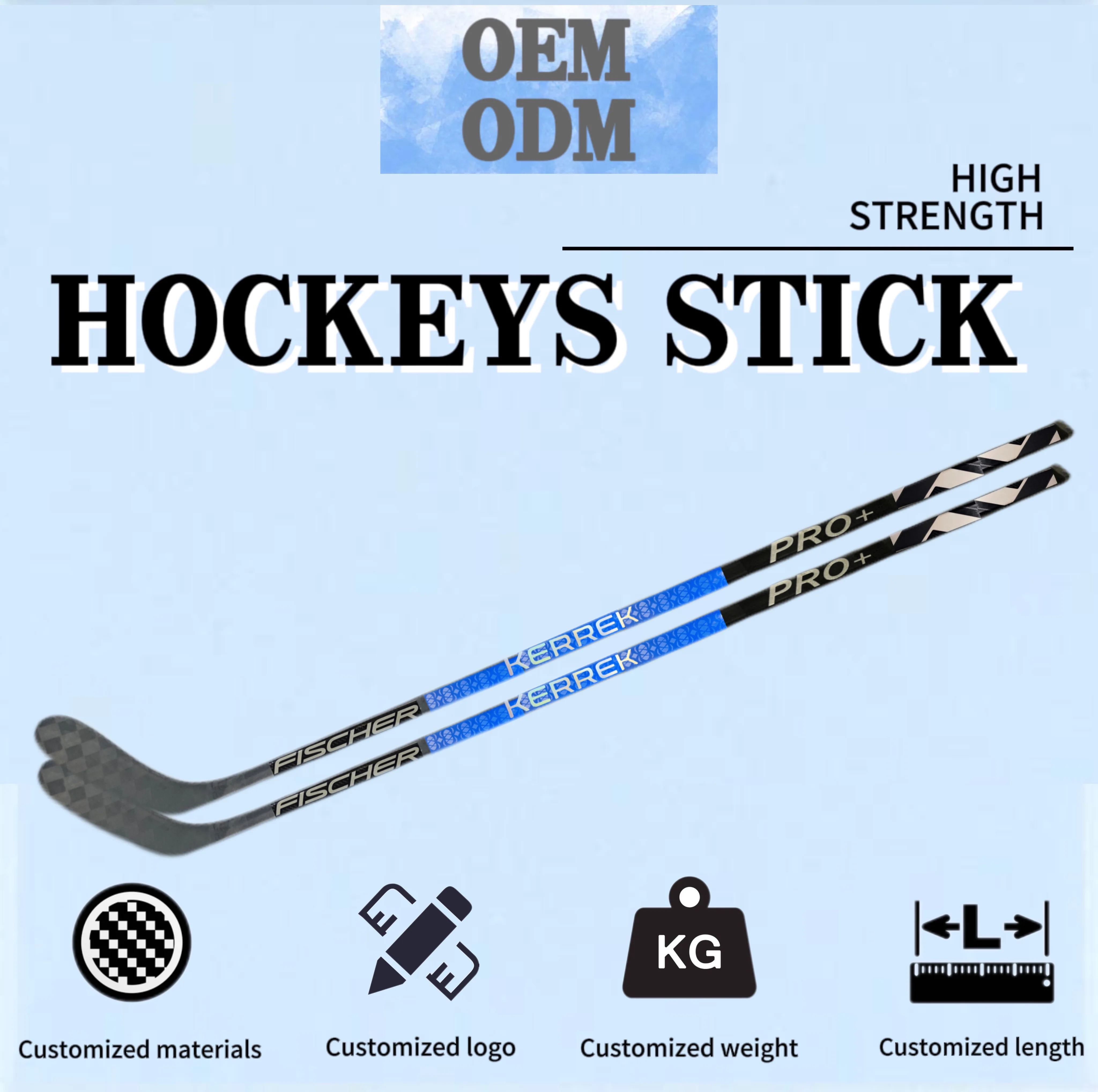 2024 JINGNENG New top mini  model 100% carbon fiber Ice Hockey Sticks from professional China factory