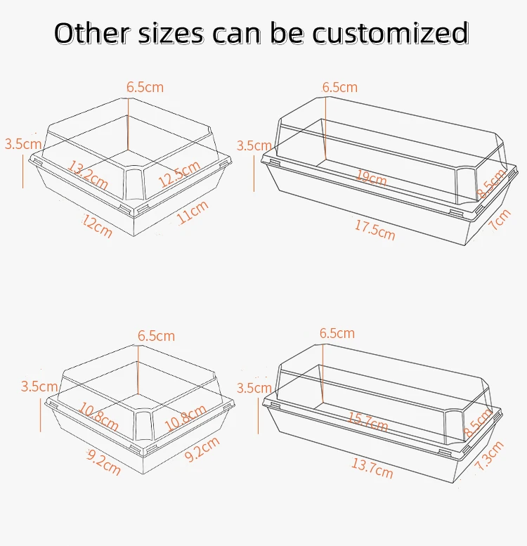 Cheap Custom Cartoon Toast Bread Wrapping Packaging Paper Boxes Carton Breakfast Egg Drop Sandwich Box , Sandwich Box