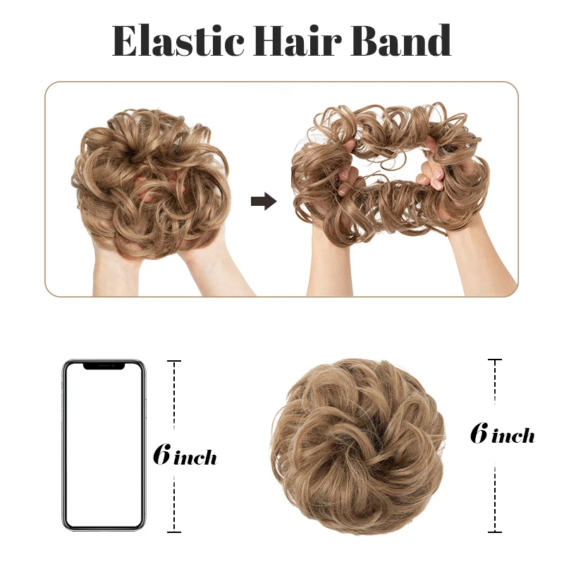 Summer Updo Hairstyles Wholesale Hair Donut Bun Curly Elastic Synthetic Easy Messy Extensions Hair Chignon For White Women