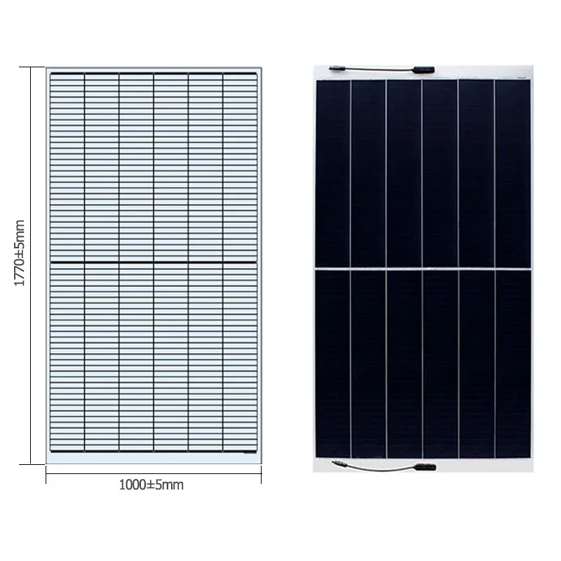 Multifunction Roof Semi-Flexible Solar Panel RV Photovoltaic Flexible Solar Panel