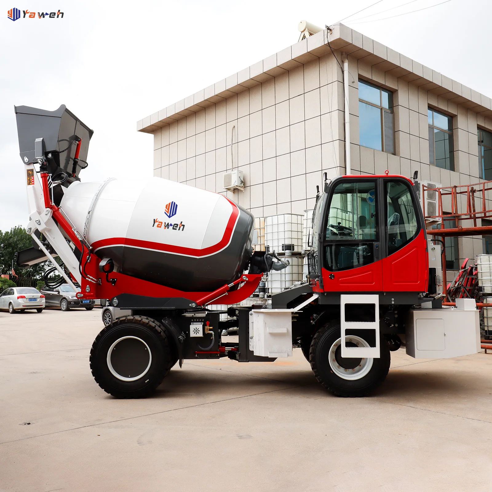 Yaweh Mobile mobile bender for 3m3 self feeding self loading volumetric mini concrete mixer trucks small bag truck