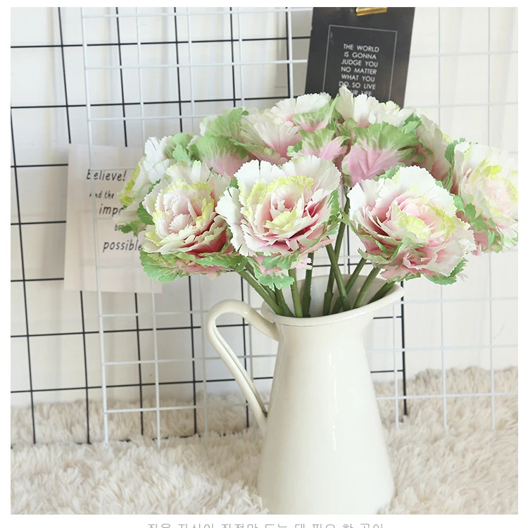 V192-2 Wholesale decorative new design fakes cabbage artificial silk flowers for clothes