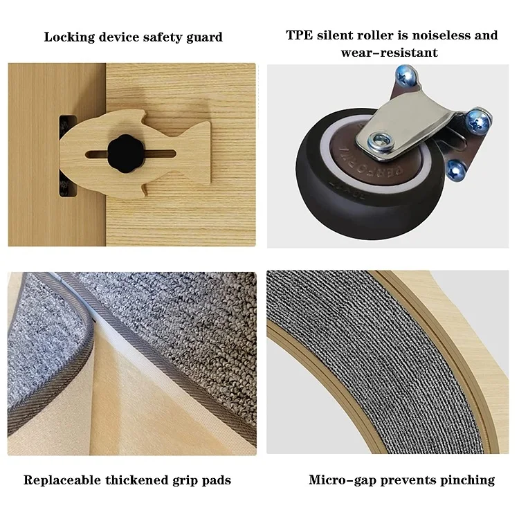 Cat Pet Dog Fun Treadmill Fiber Board Plywood Wooden Pet Tread Exercise Running Wheel