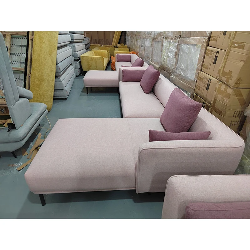 Wholesale customization Contemporary Living Room Furniture L Shape Facric Lounge Sofa Couch Modern Sectional Sofa