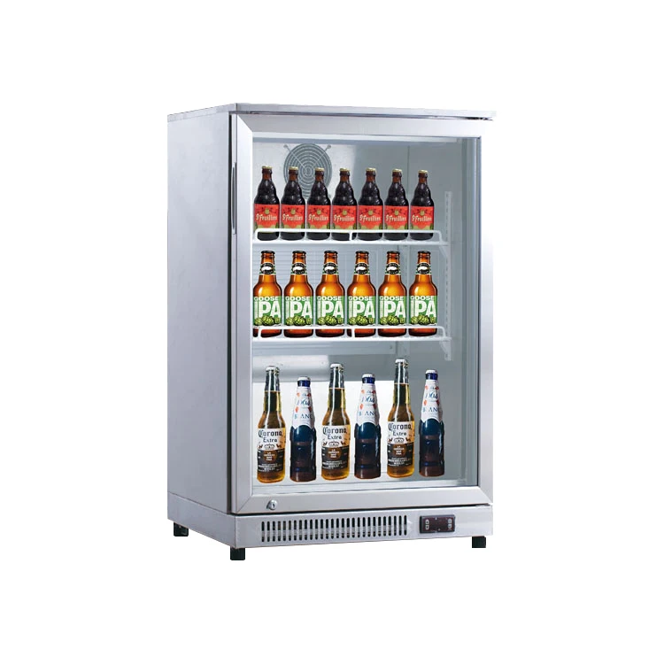 Commercial Beer Beverage Fridge Display Stainless Steel Single Door Cold Drink Vertical Fridge Refrigerator
