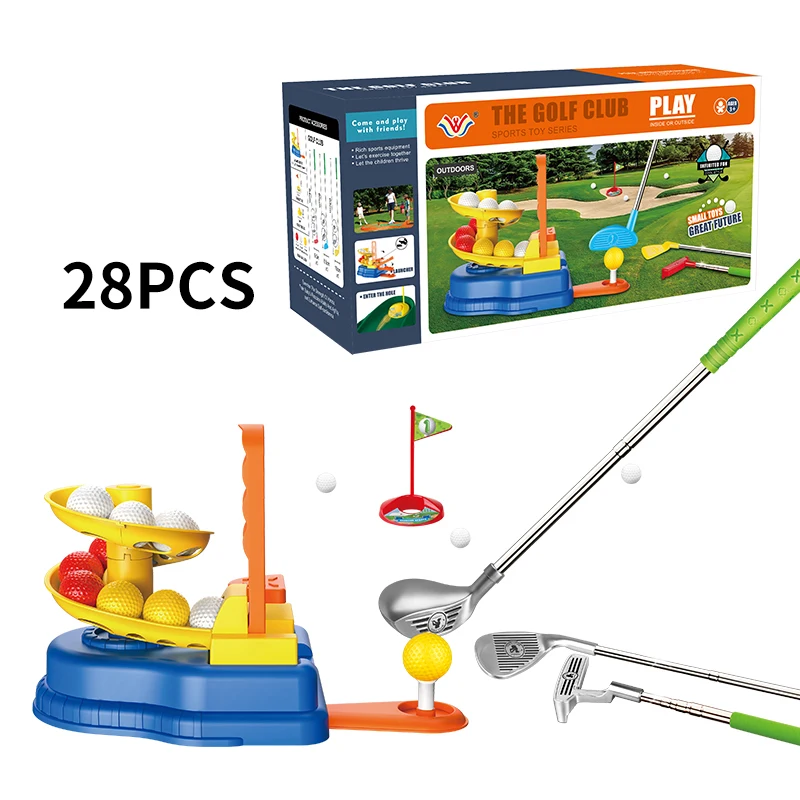 New Arrivals Family Interaction Sport Pitching Machine Toy Set Kids Indoor-outdoor  Mini Golf Game