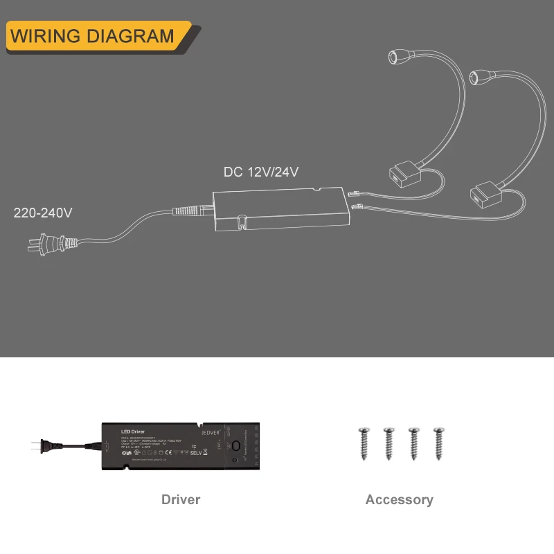 Jedver 12V 24V 3W Reading Light Hot Selling Dimmable Book Light For Night