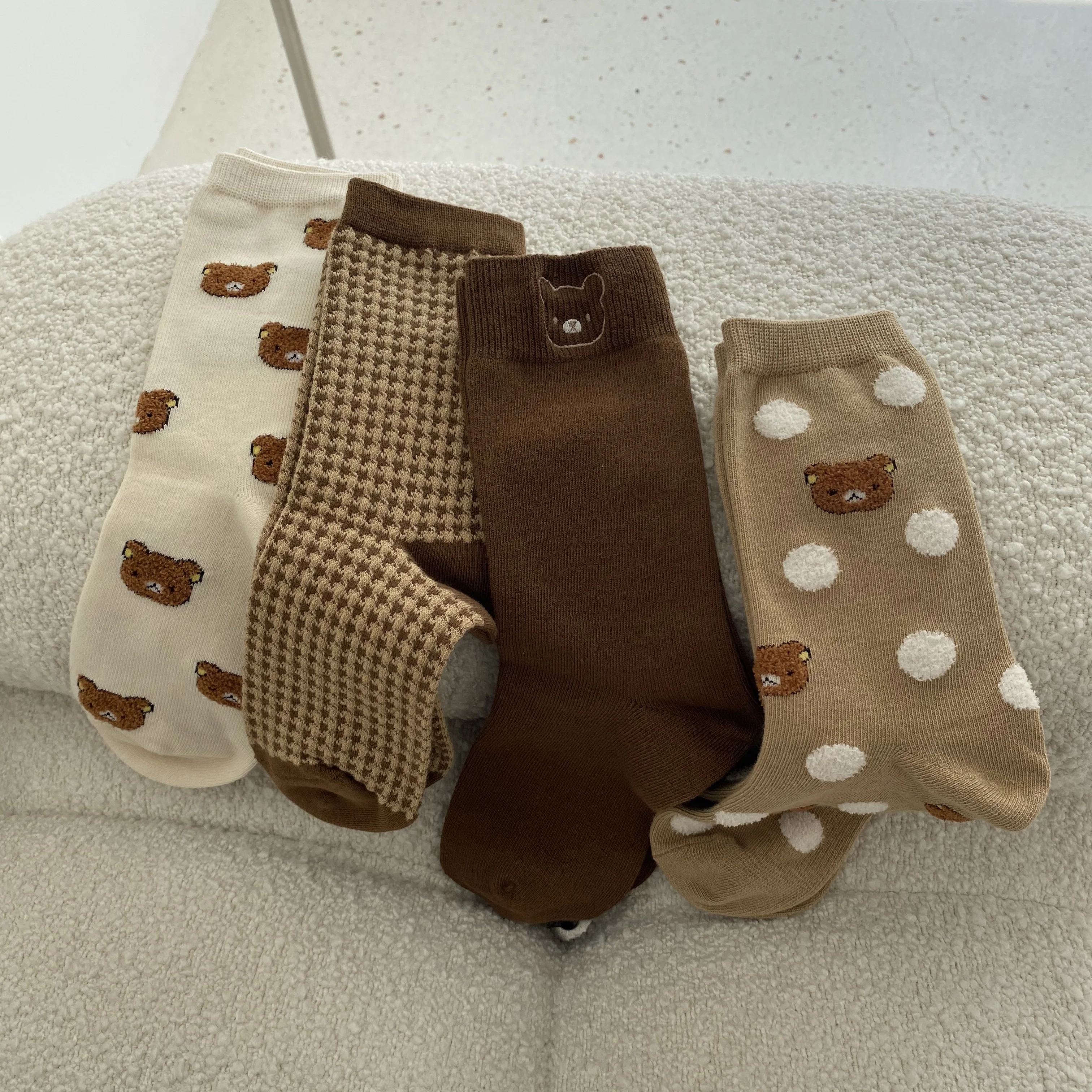 Manufacturer wholesale socks for womens designer famous brands sock happy funny gg novelty cartoon embroidery custom logo