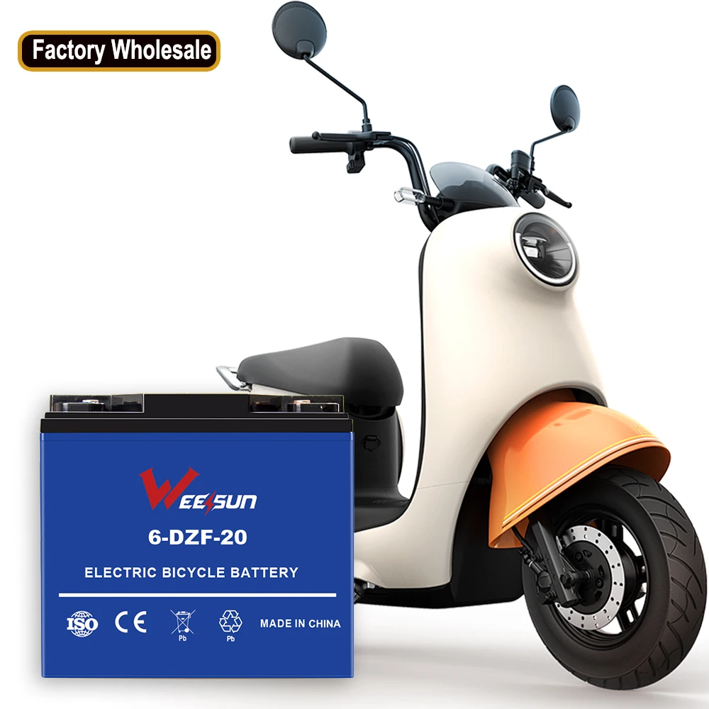 Factory direct sale best price 12v 24v 48v 60v 72v 20ah 6 DZF 20  lead acid battery for ebike electric scooter