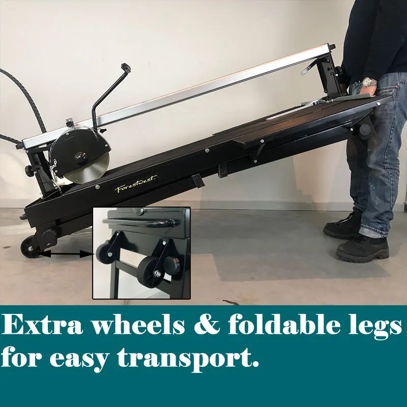 Electric 1500W 1250mm Wet Tile Cutter Tile Saw with Double Work Table