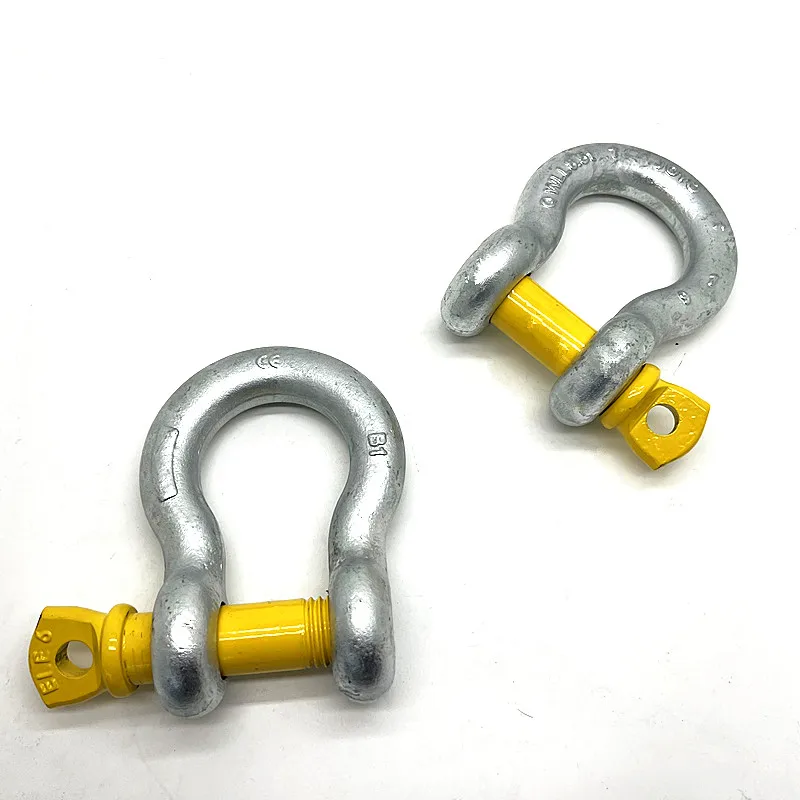 Hot dip galvanized drop forged 1' G209 6 times bow shackle...