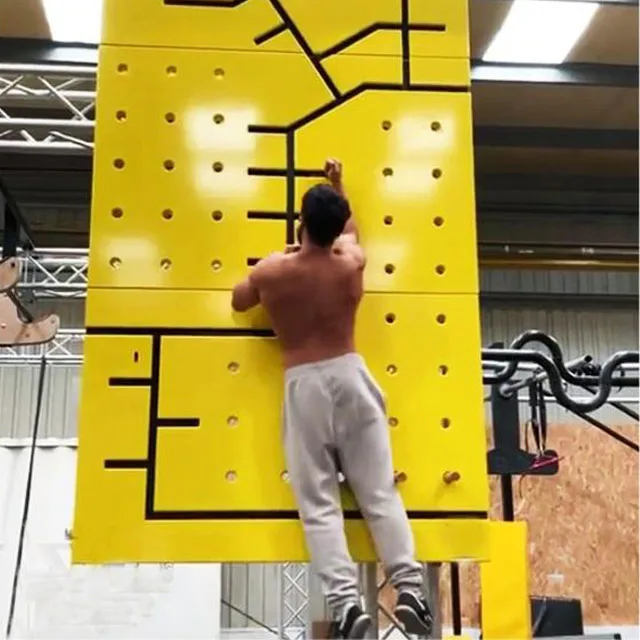 Gym Bodybuilding Exercise Fitness studio Ninja Warrior Obstacle Peg Maze Gym Climbing Peg Board Maze Wall
