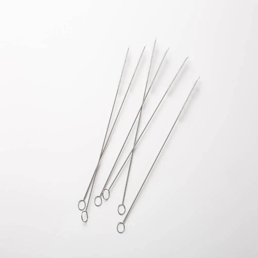 clear food grade glass stainless reusable metal cleaning brush for straw