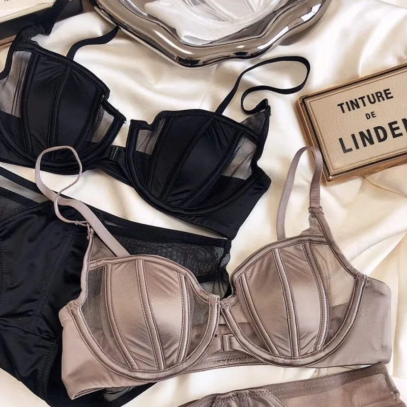 Wholesale High Quality New Front Button Underwear Comfortable Push-up No Trace Thin Section Beauty Back Bra Set