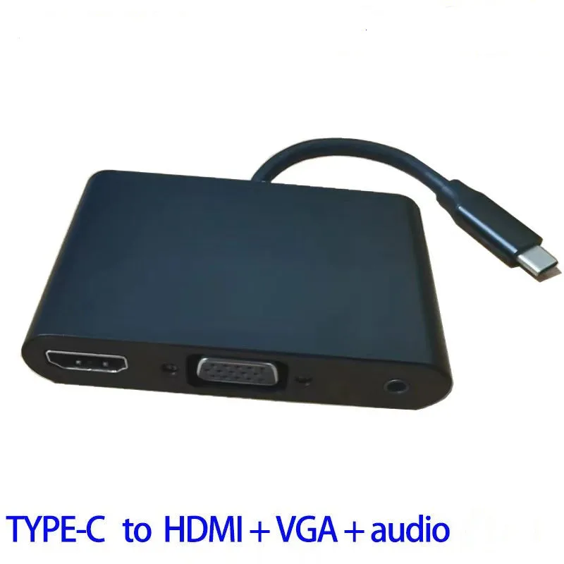 USB 3.1 Type-C к HDMI VGA 3 5 мм аудио концентратор в 1 C многопортовый адаптер конвертер