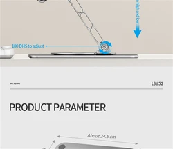 2022 Latest Adjustable Portable Metal Laptop Stand With 360 Rotating Base for 10-17.3 inch Laptop