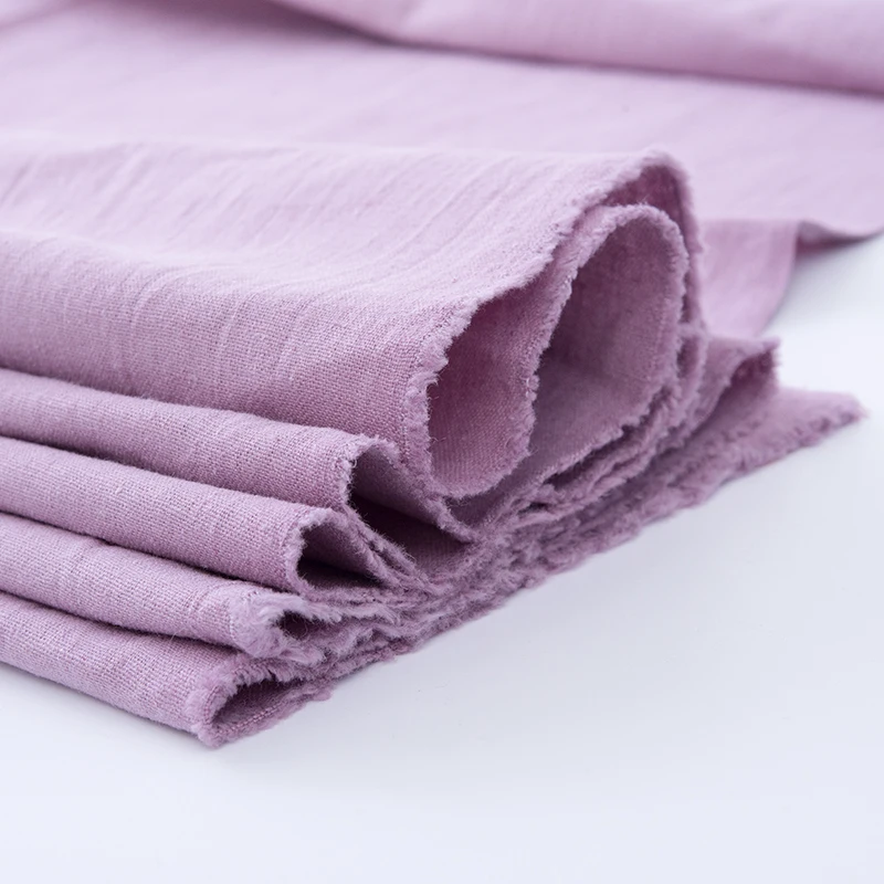 
Китайское профессиональное производство среднего веса, однотонная окрашенная Органическая льняная ткань, качественная льняная хлопчатобумажная ткань 