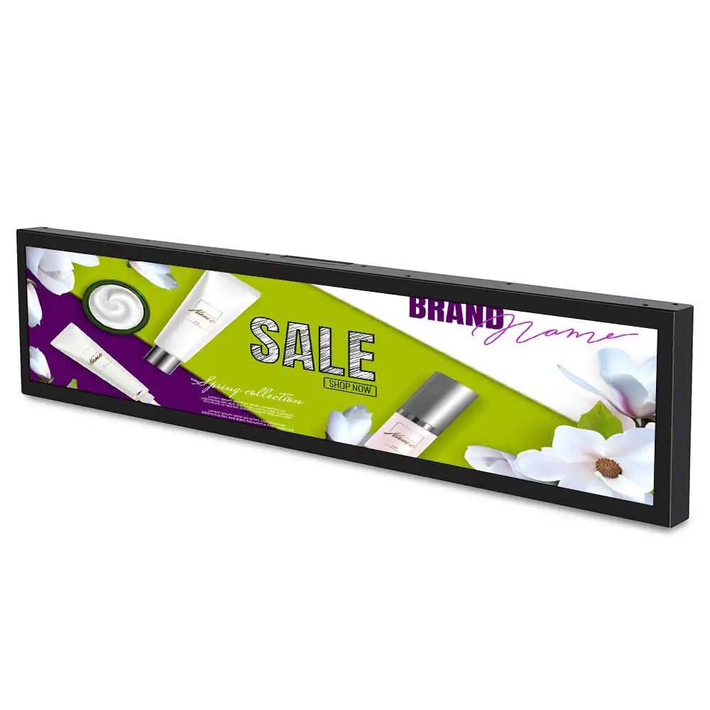 VETO LCD Bar Display 35 Inch Indoor Stretched Android Shelf Edge Advertising Screen Video Player