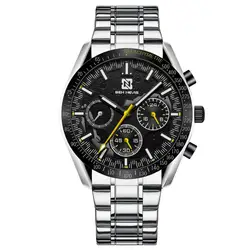 Custom Logo 3ATM Water Resistant Chronograph Wrist Watch China Movement Luxury Watches OEM Man Sport Watch