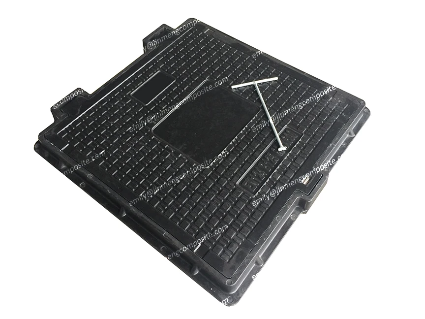 Square 600x600mm frp manhole cover of highway fiberglass
