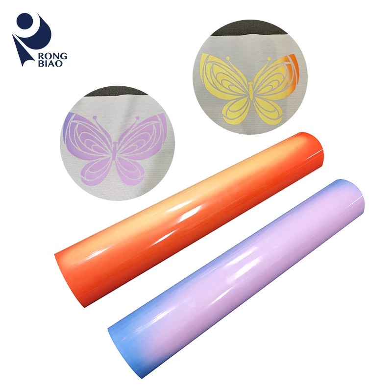 Manufacturer Htv Vinil Textil Cameo Temperature Sensitive Heat Transfer Vinyl Color Changing Vinyl for Clothing