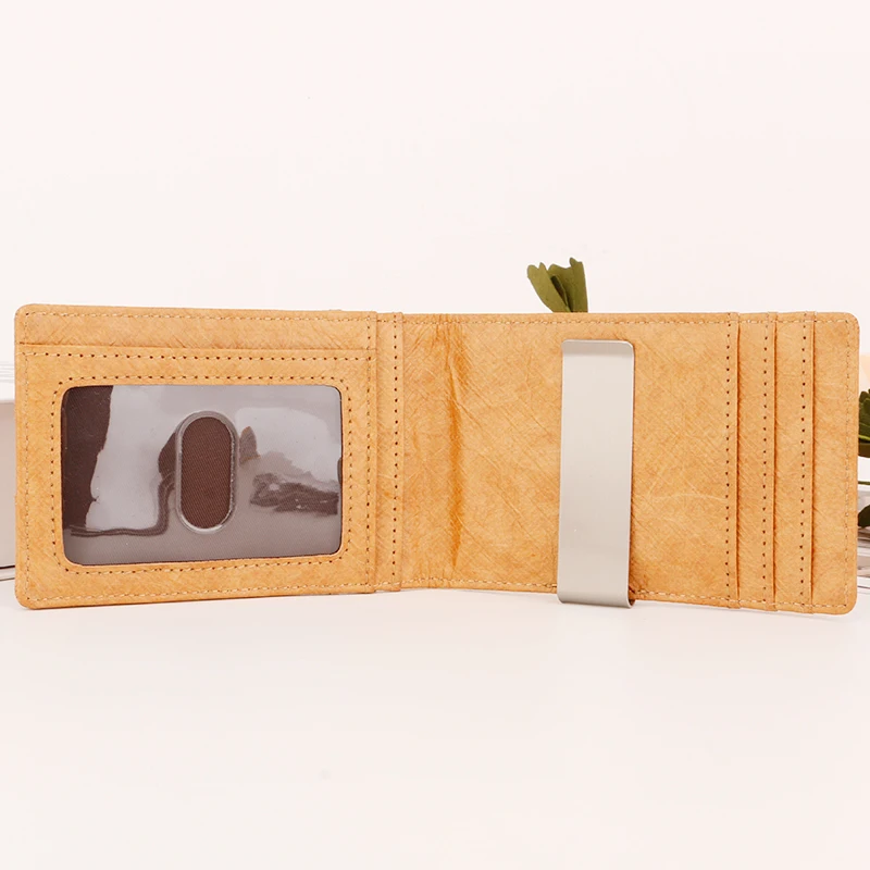 BSCI Factory Wholesale OEM RFID Blocking PU Leather Mens Wallet with ID Window Money Clip Slim Wallet