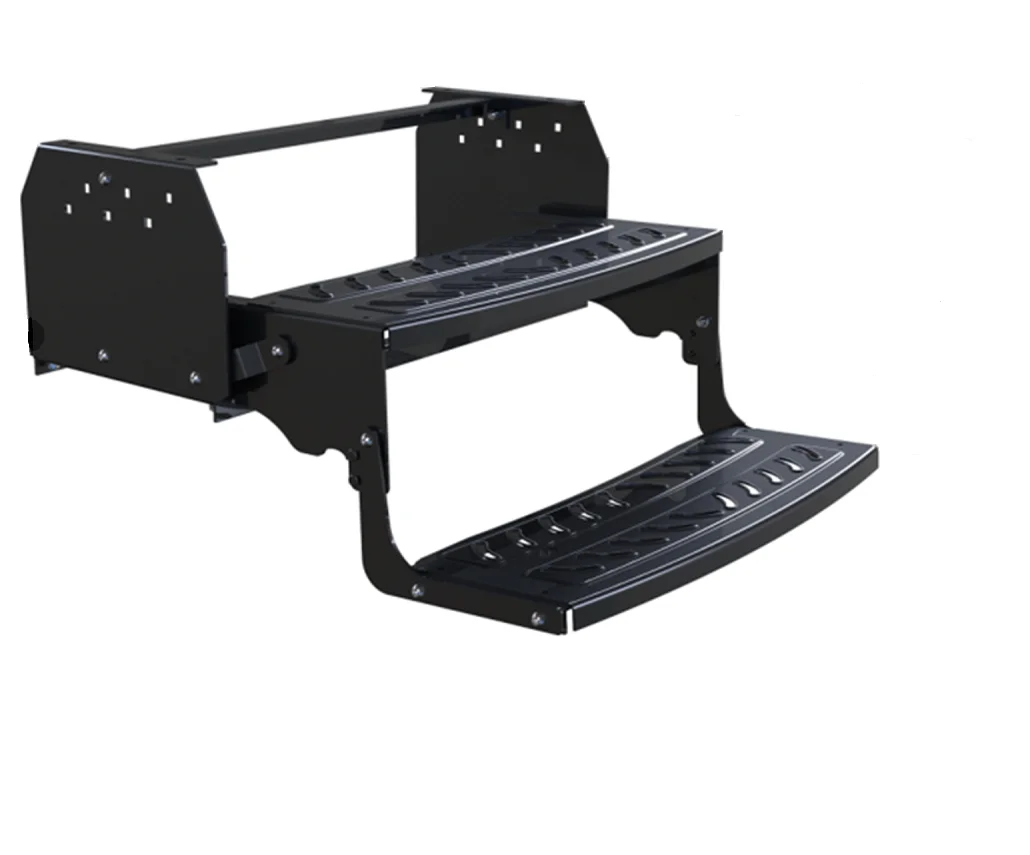 
High quality Steel Manual RV Motorhome anti-slip steps, Double Layer Steps, Double Stread Manual for RV motor accessories 