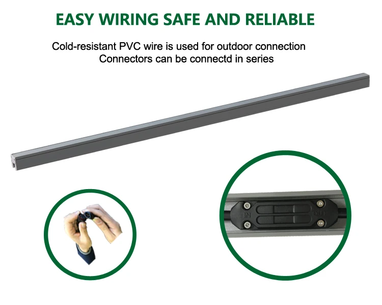 LNJAMI IP65 Building Linear Light DMX 512 Control Outdoor LED RGB Facade Light For Landscape Lighting