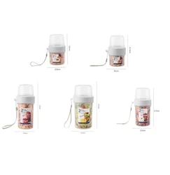 Breakfast On The Go Cups Cereal Milk Container Double Sealed Compartment Airtight Food Storage Containers Cup-type Storage Box