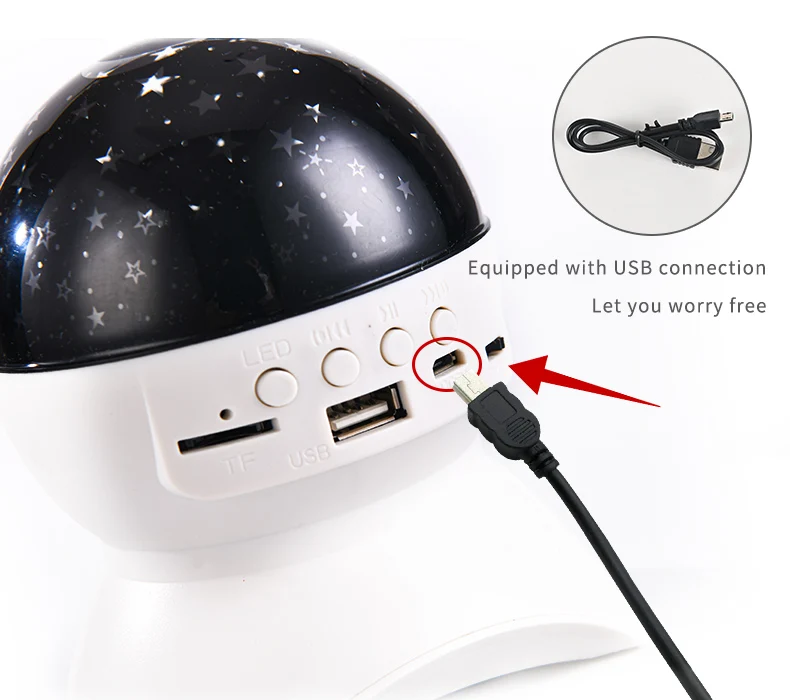 RGB Light Disco Party Led Light Portable Speaker USB Music Starry Sky Projection Lamp