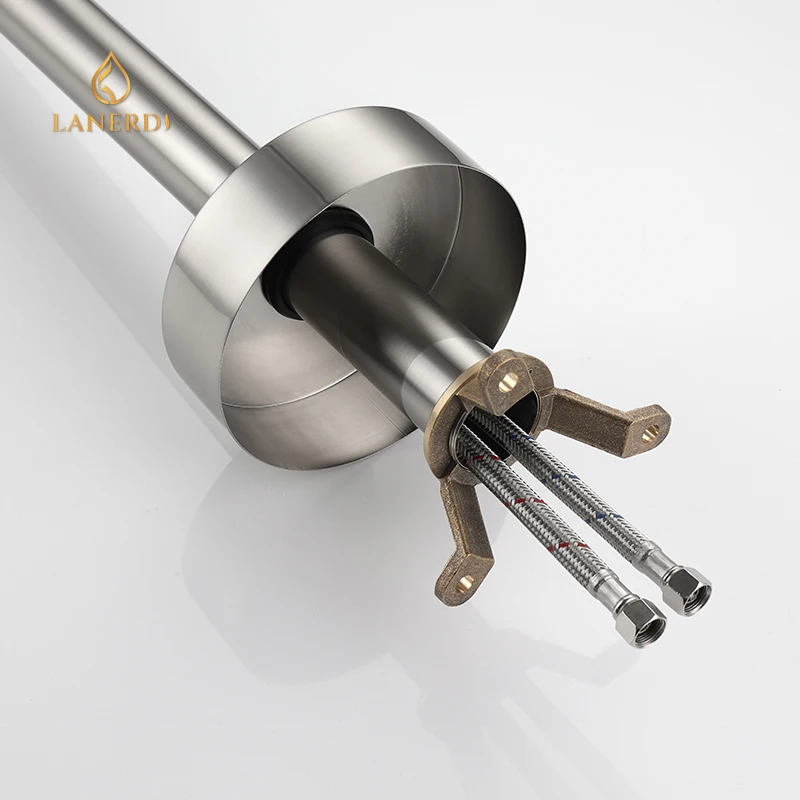 UPC Nickel Brushed Freestanding Free Standing Floor Mounted Bath Tub Faucet Taps Floor Faucet